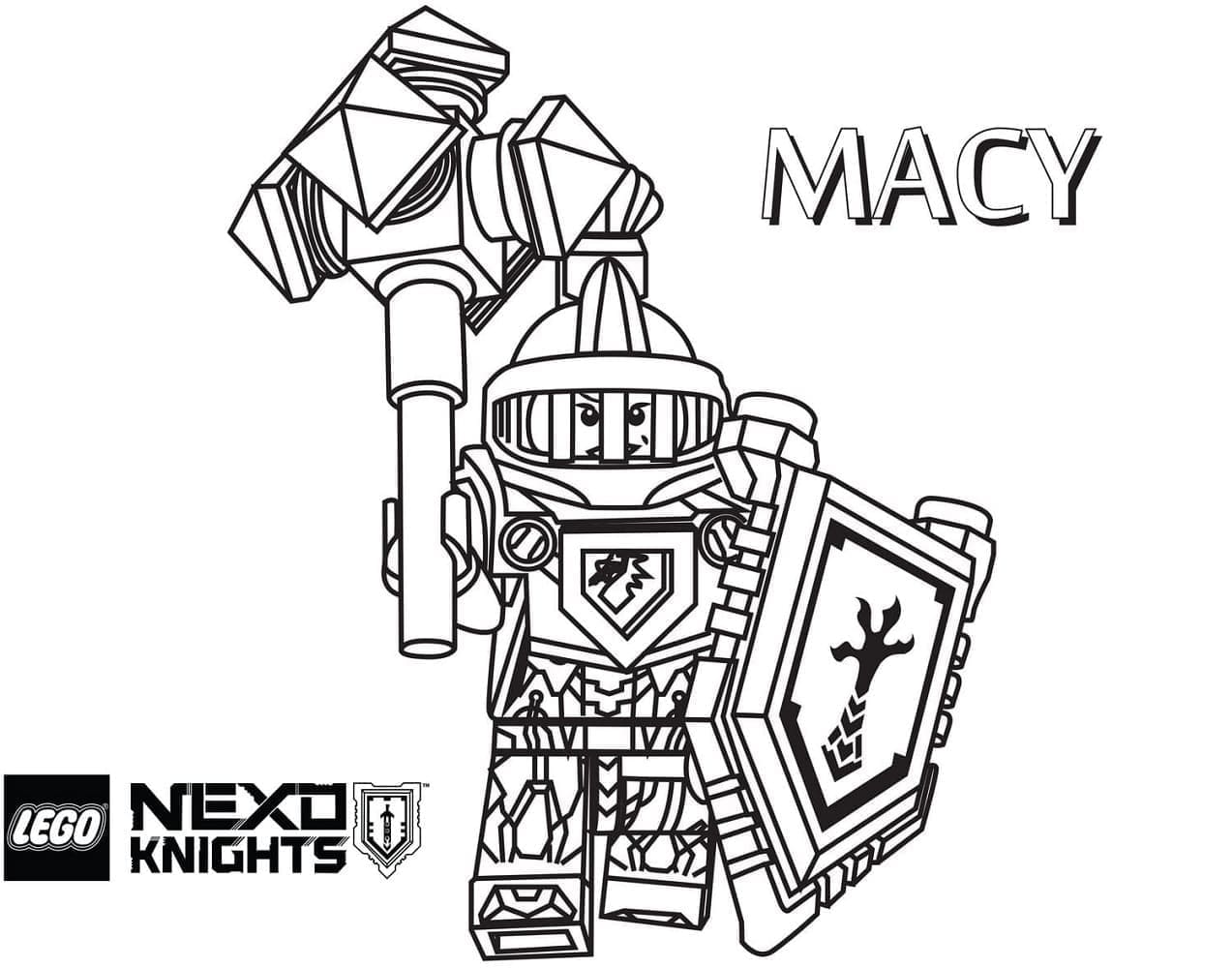 Macy from Lego Nexo Knights coloring page