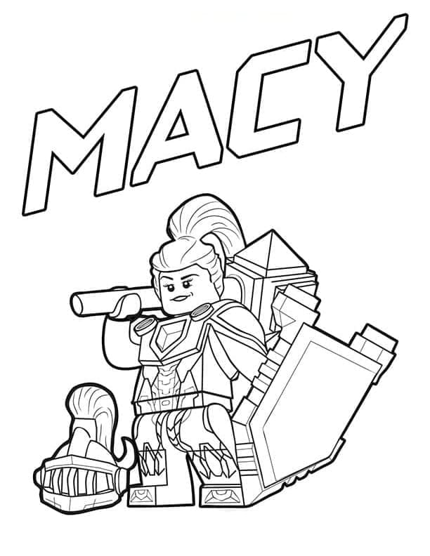 Macy in Lego Nexo Knights coloring page