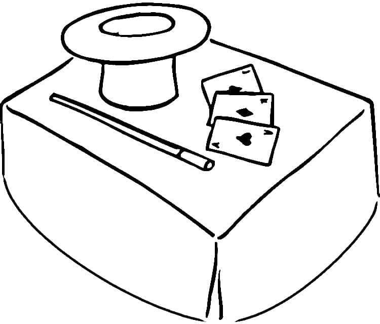 Magician Supplies coloring page