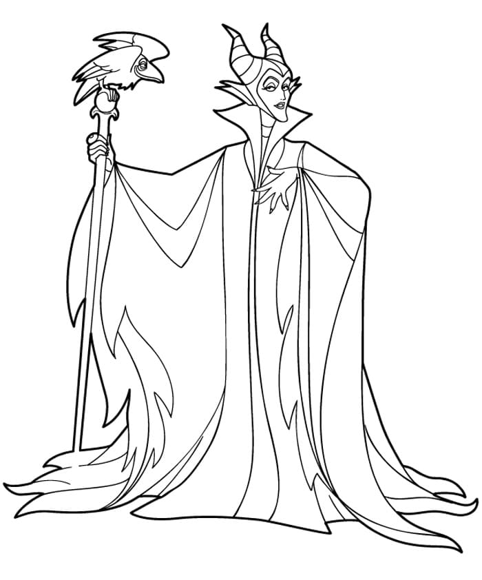 Maleficent Free coloring page