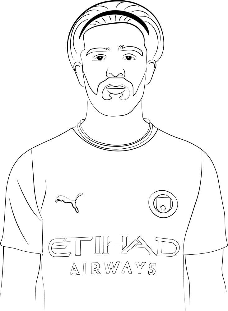 Manchester City Jack Grealish coloring page