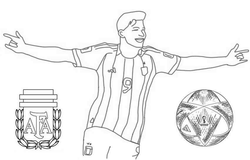 Manchester City Julian Alvarez coloring page