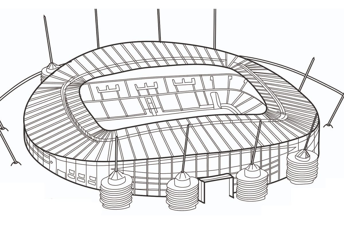 Manchester City Stadium coloring page