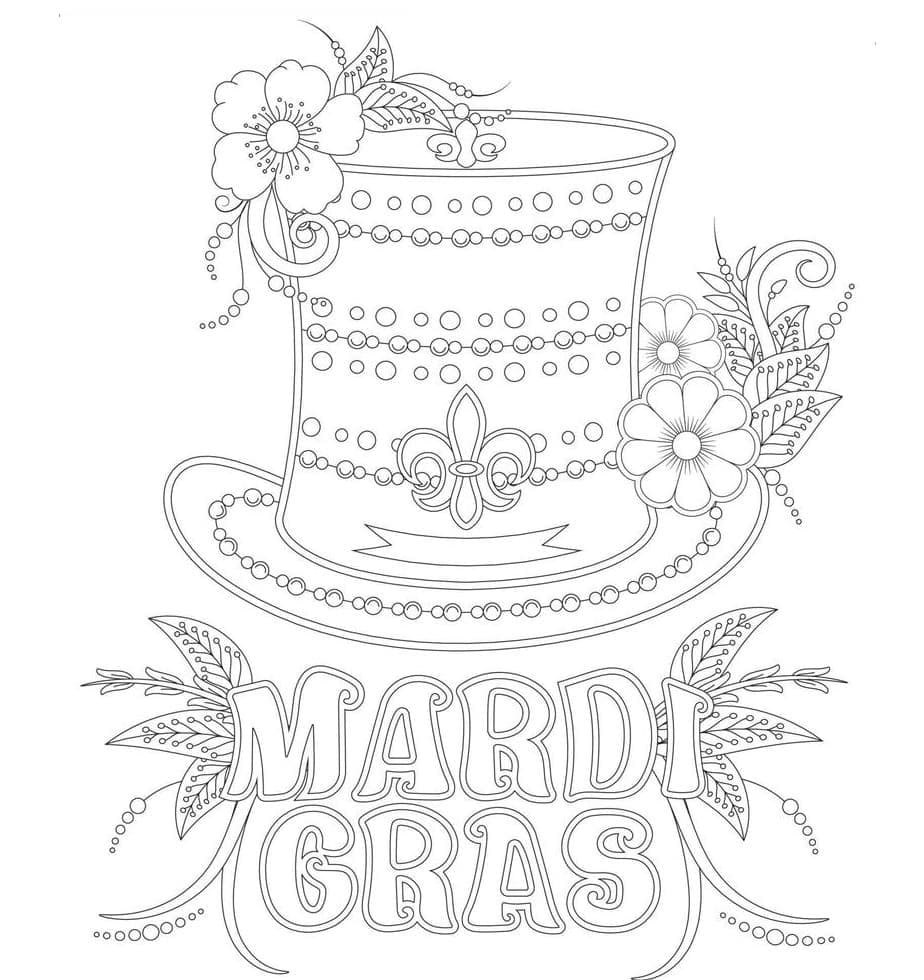 printable mardi gras coloring pages