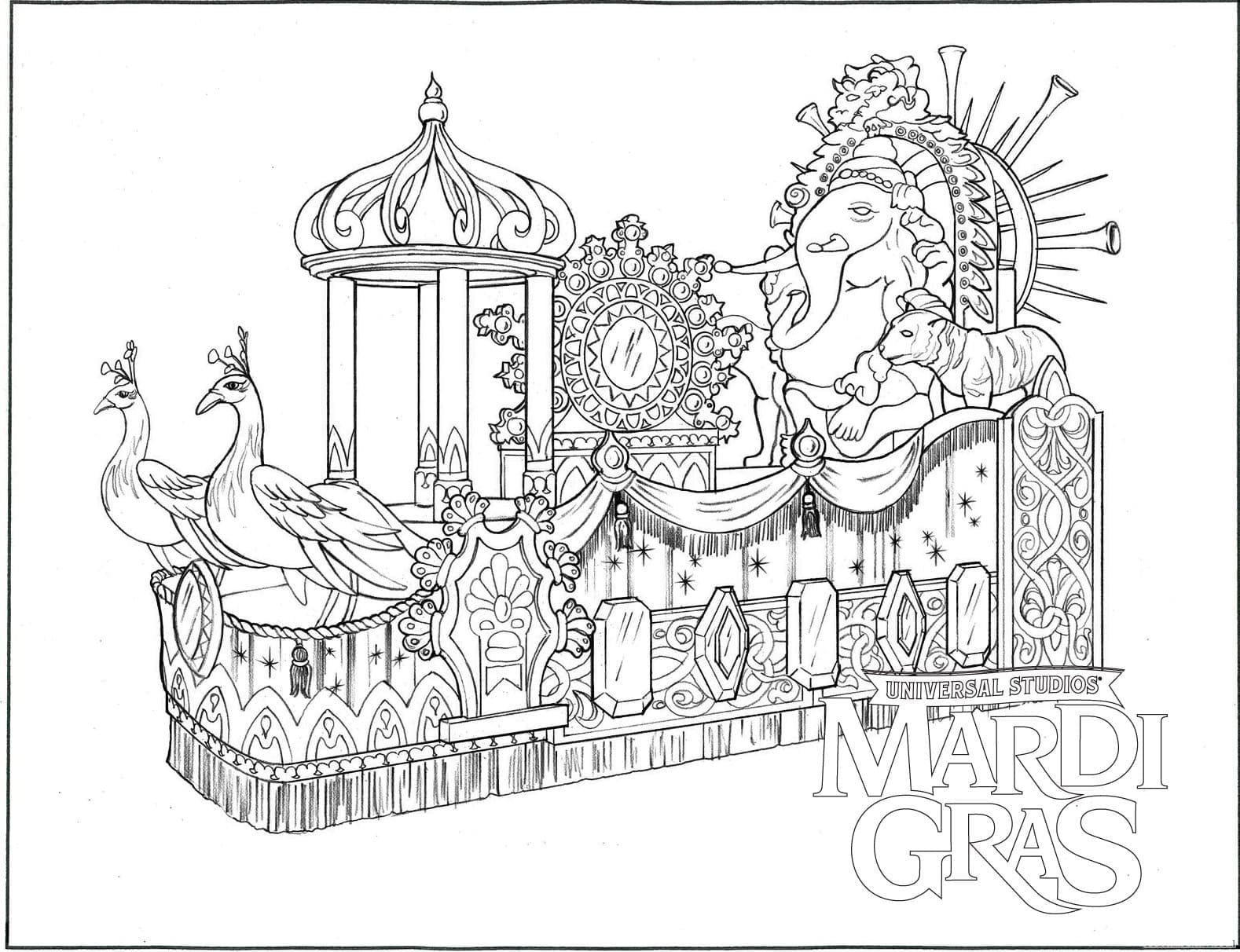 Mardi Gras Picture coloring page