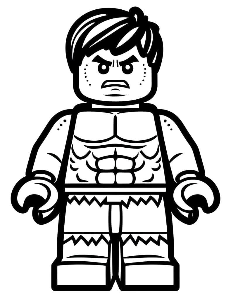 Marvel Lego Hulk coloring page