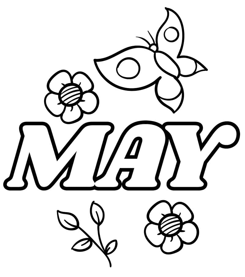 May For Kids coloring page - Download, Print or Color Online for Free