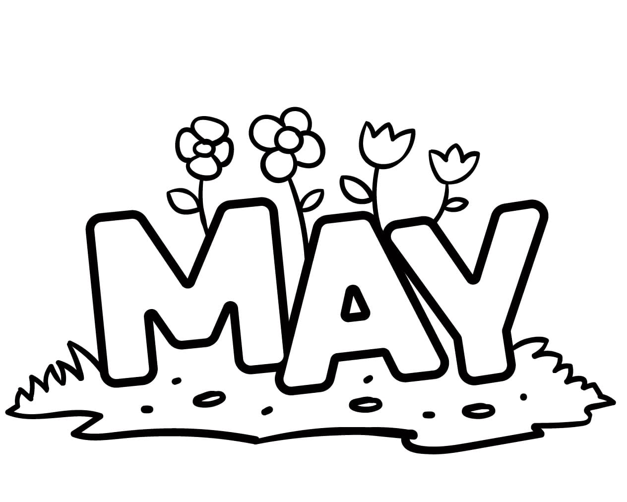 May Printable coloring page - Download, Print or Color Online for Free
