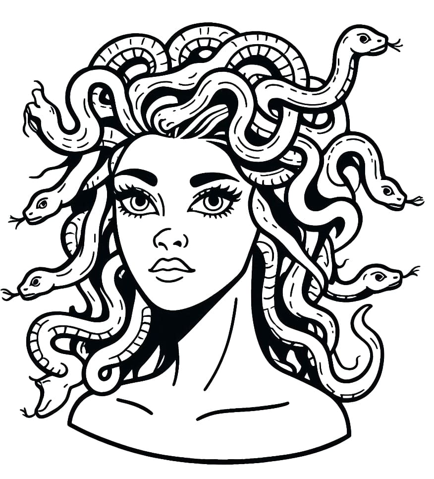 Medusa coloring pages - ColoringLib