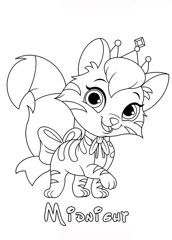 Midnight from Palace Pets coloring page