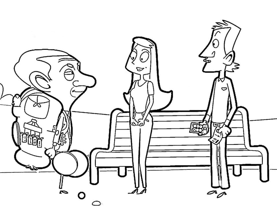 Mr Bean Free coloring page