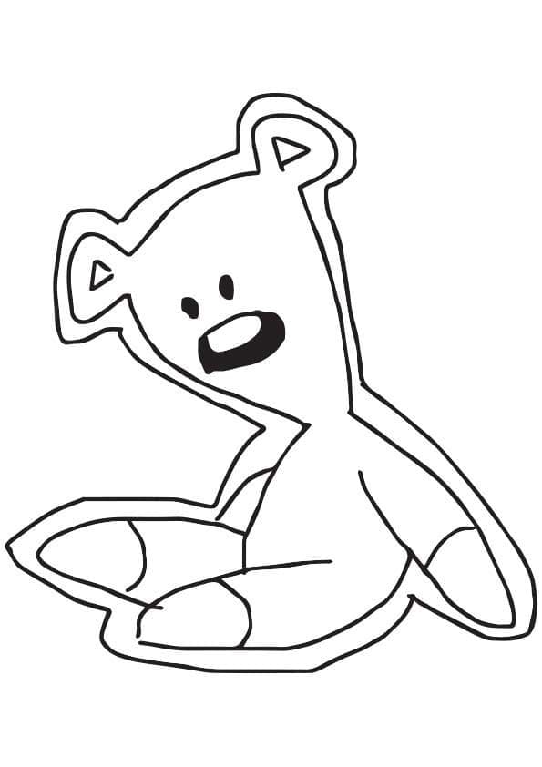 Mr Bean Teddy Bear coloring page