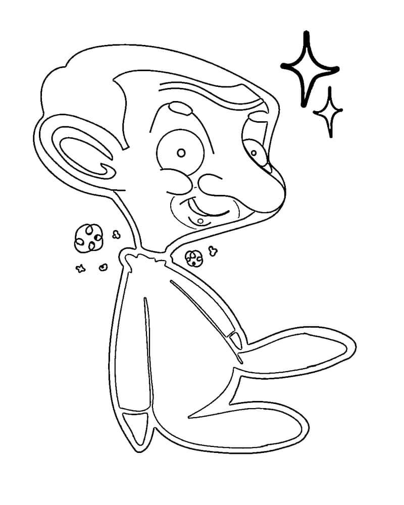 Mr Bean Teddy coloring page