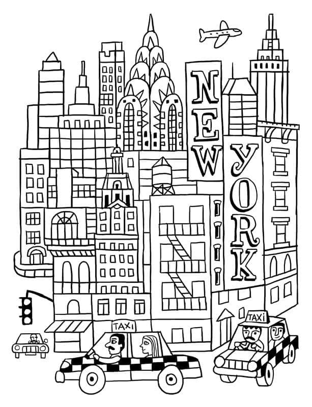 New York City For Free coloring page