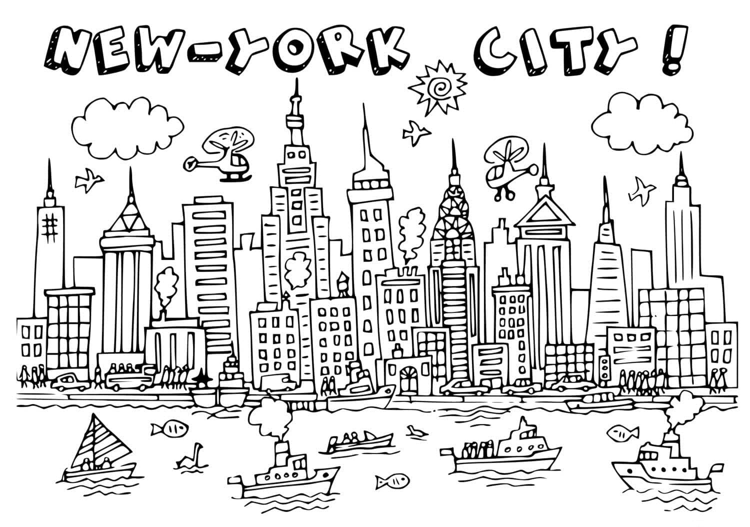 New York Coloring Pages ColoringLib