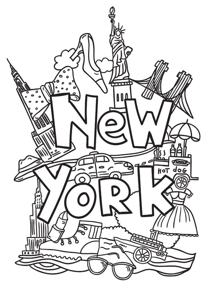 New York City Free For Kids coloring page Download, Print or Color