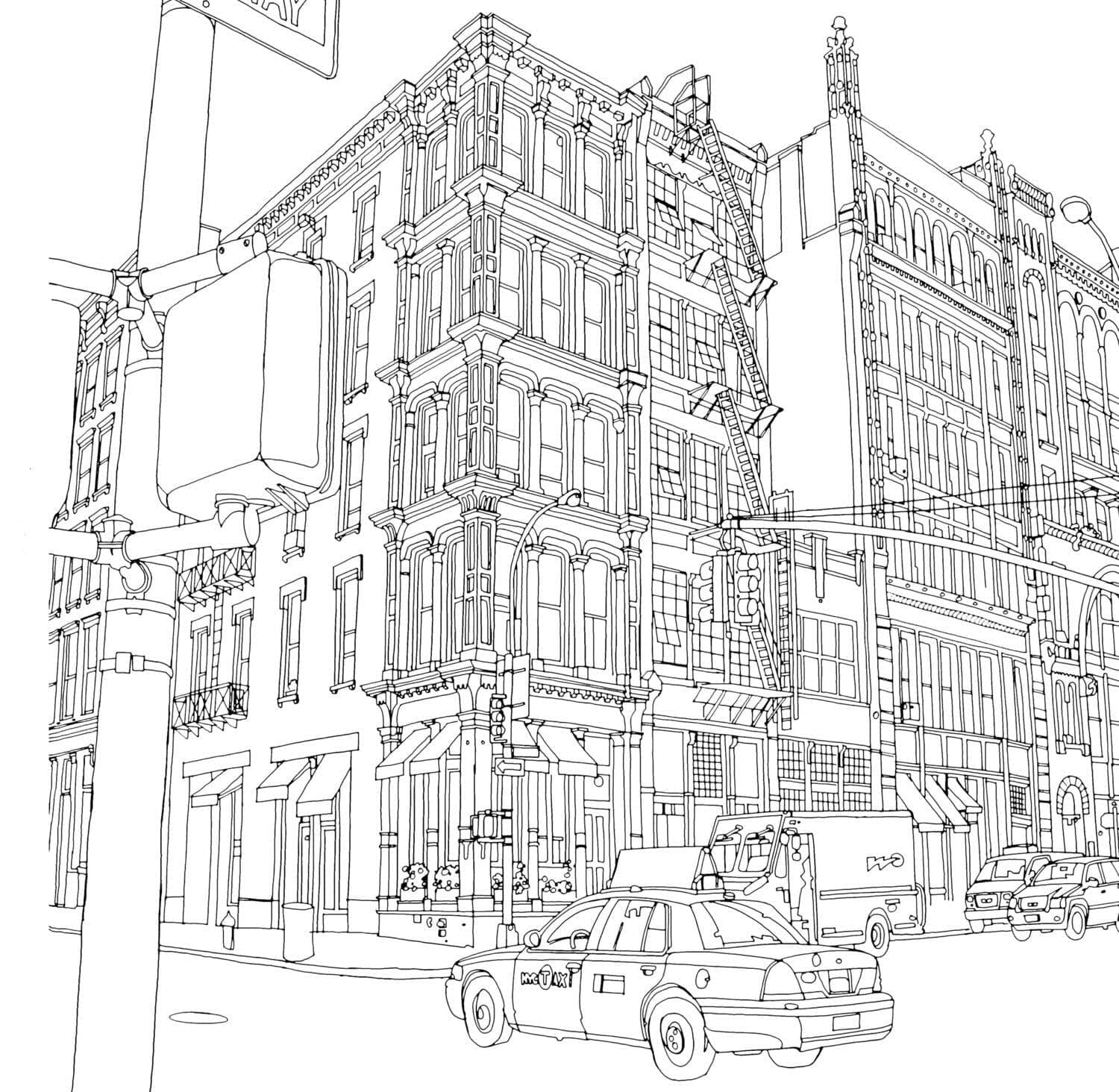 New York City to Print coloring page