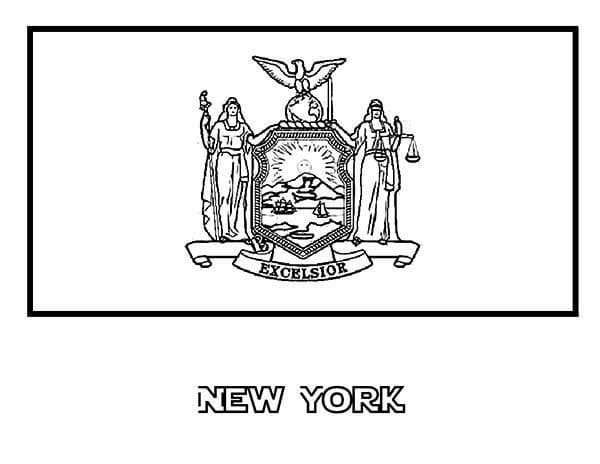 New York Flag coloring page