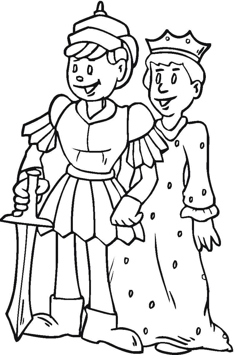 Nice King and Queen coloring page