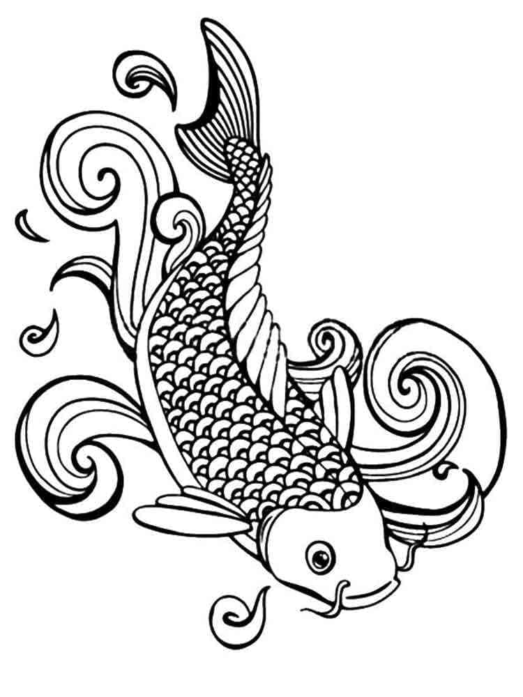 Koi Fish coloring pages