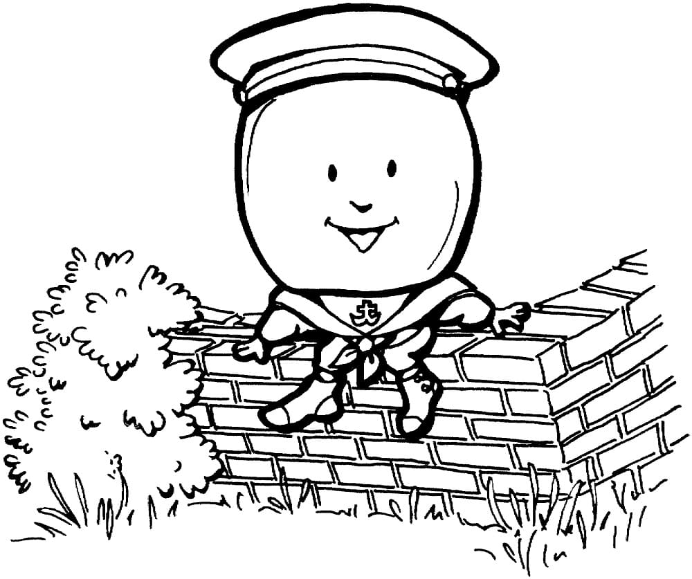 Nursery Rhyme Humpty Dumpty coloring page