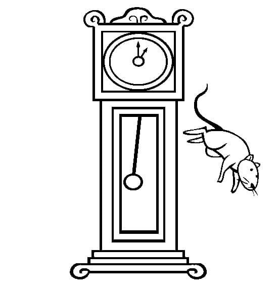 Nursery Rhymes Hickory Dickory Dock Coloring Page Download Print Or Color Online For Free