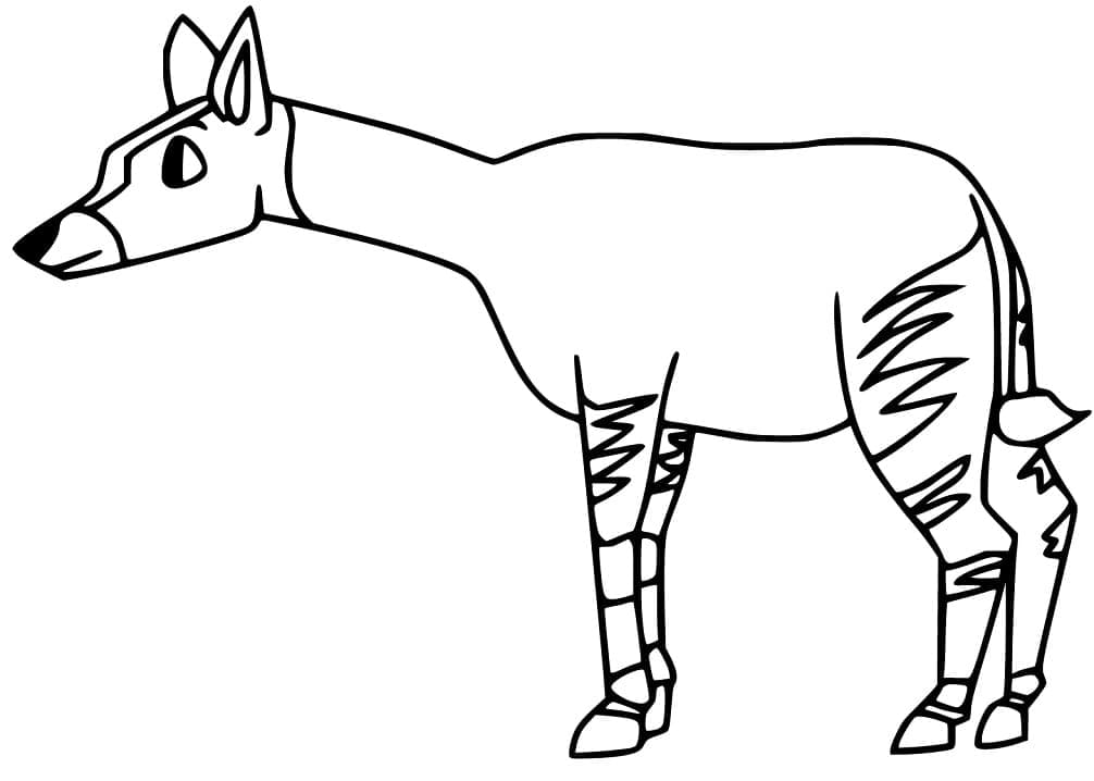 Okapi Printable coloring page