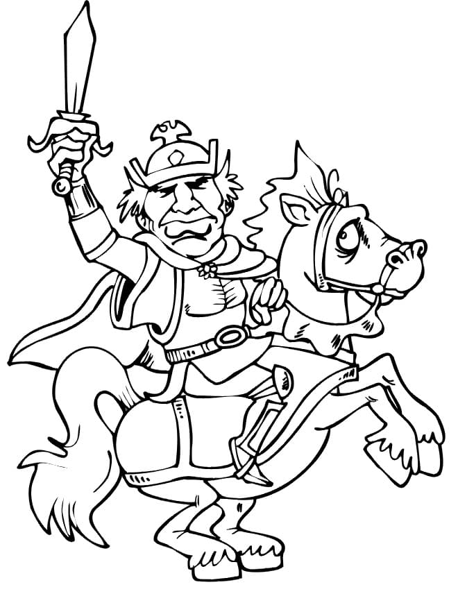 Old Knight coloring page