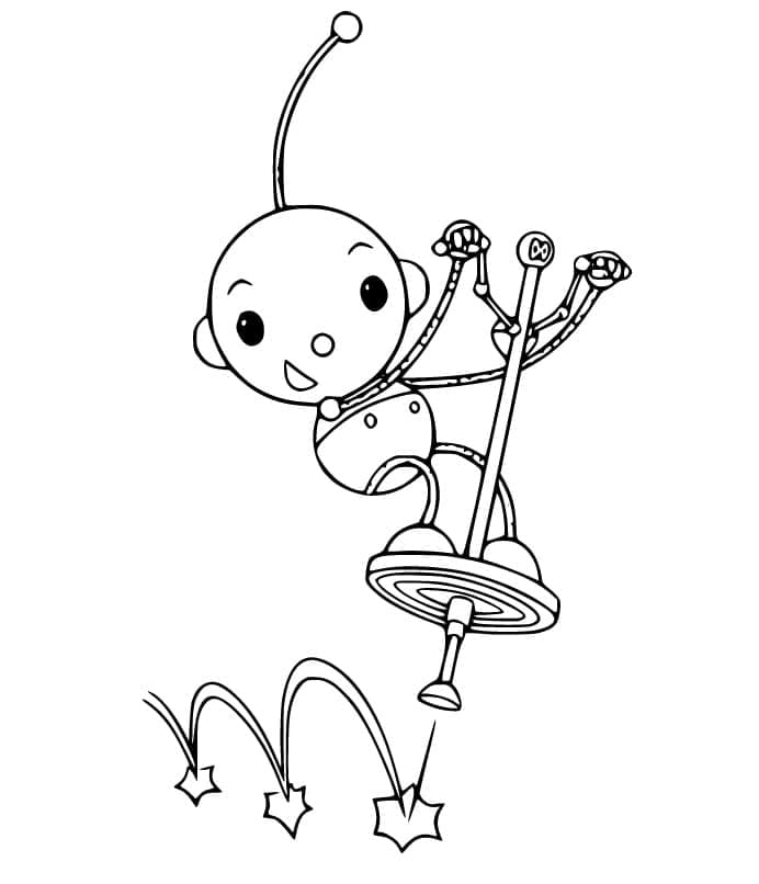 Olie Polie Jumps coloring page