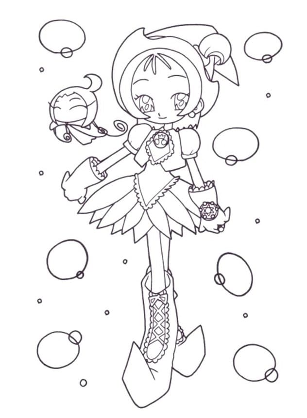 Onpu Segawa in Ojamajo Doremi coloring page