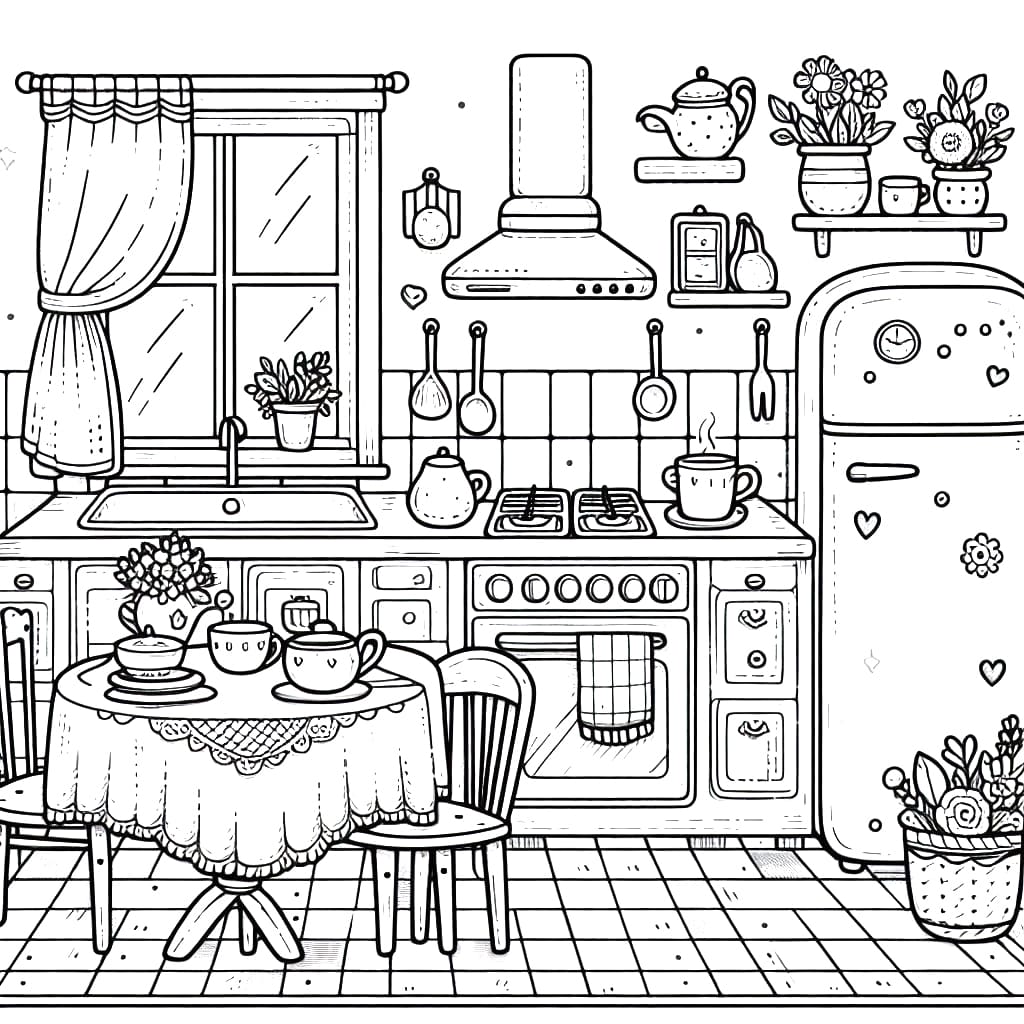 Perfect Kitchen coloring page