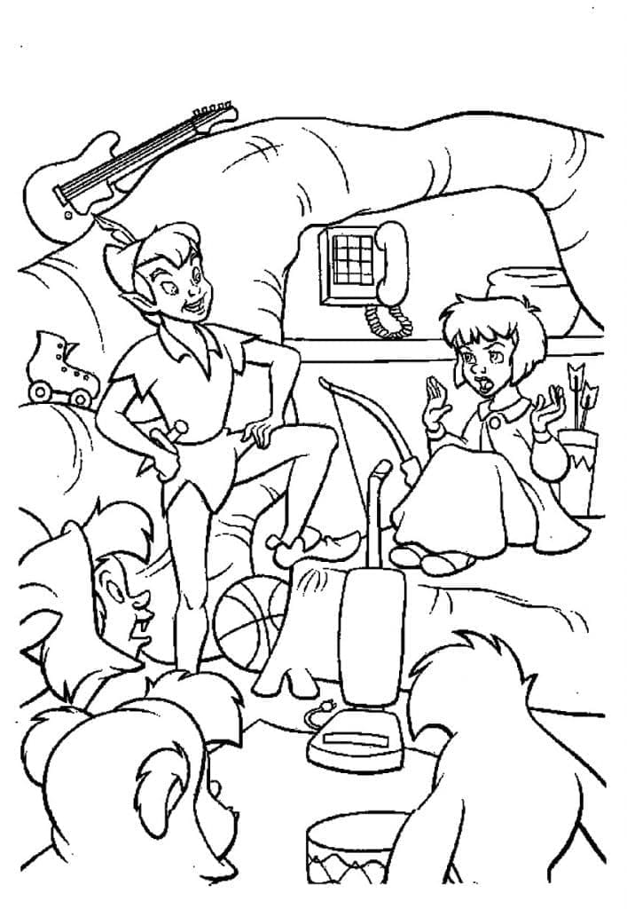 Peter Pan and Friends coloring page