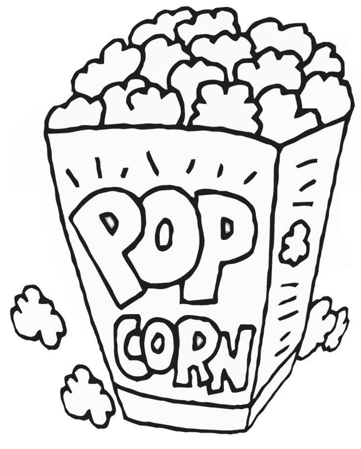 Popcorn Image coloring page