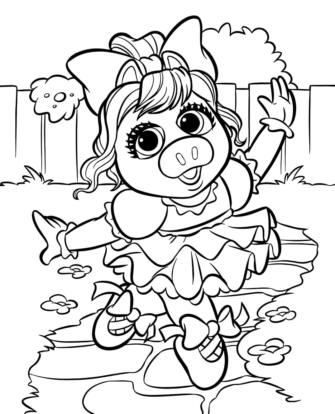 Pretty Baby Piggy coloring page