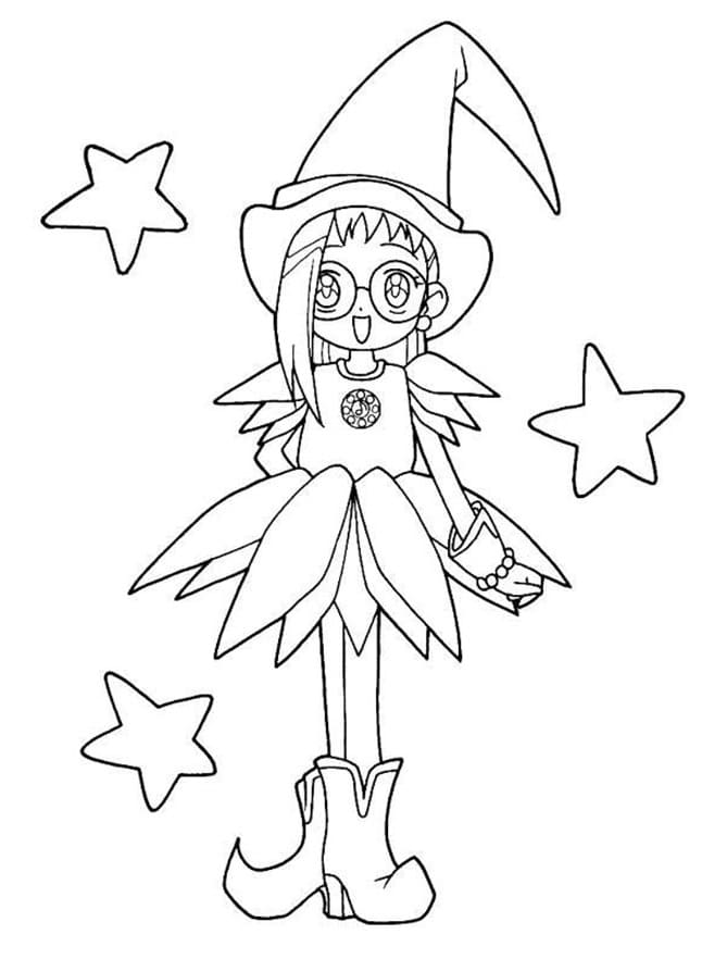 Pretty Hazuki Fujiwara coloring page