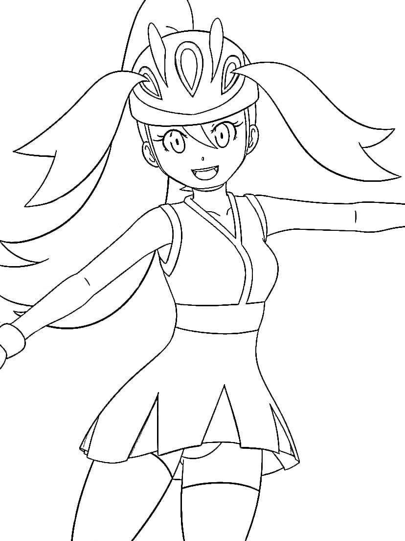 Pretty Korrina Pokemon coloring page - Download, Print or Color Online ...