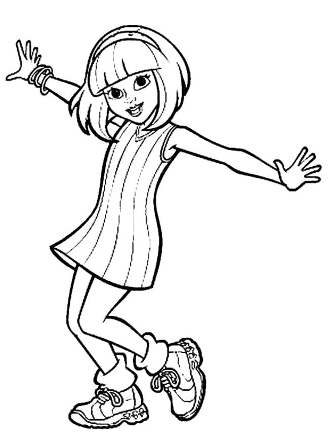 Pretty Stephanie Lazy Town coloring page