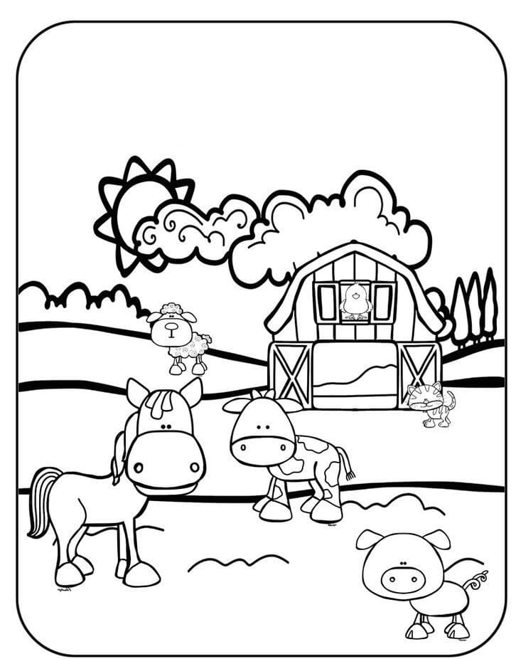 Print Farm Animals coloring page Download Print or Color Online for Free