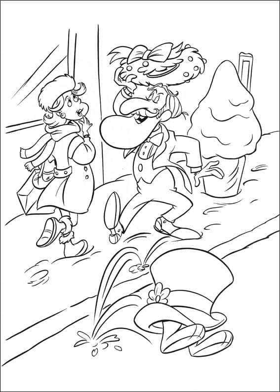 frosty the snowman magician coloring page