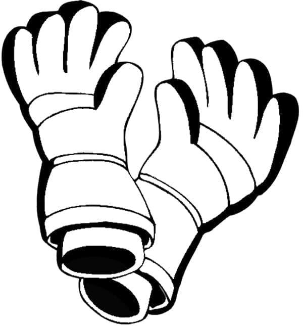 Print Gloves coloring page