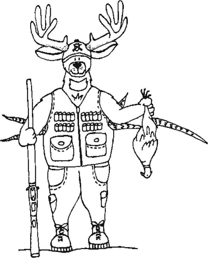 Print Hunting coloring page - Download, Print or Color Online for Free