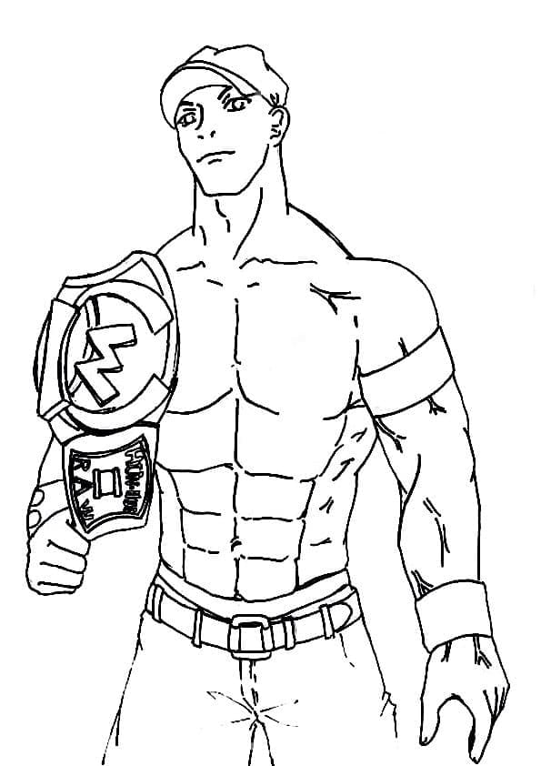 Print John Cena coloring page