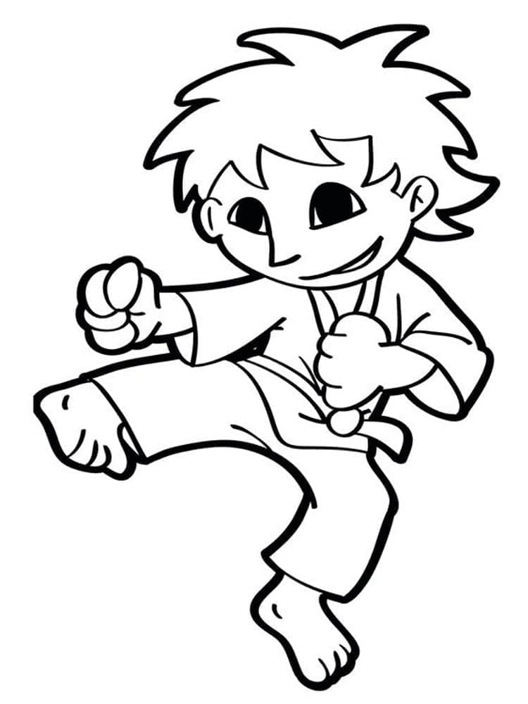 Print Karate coloring page