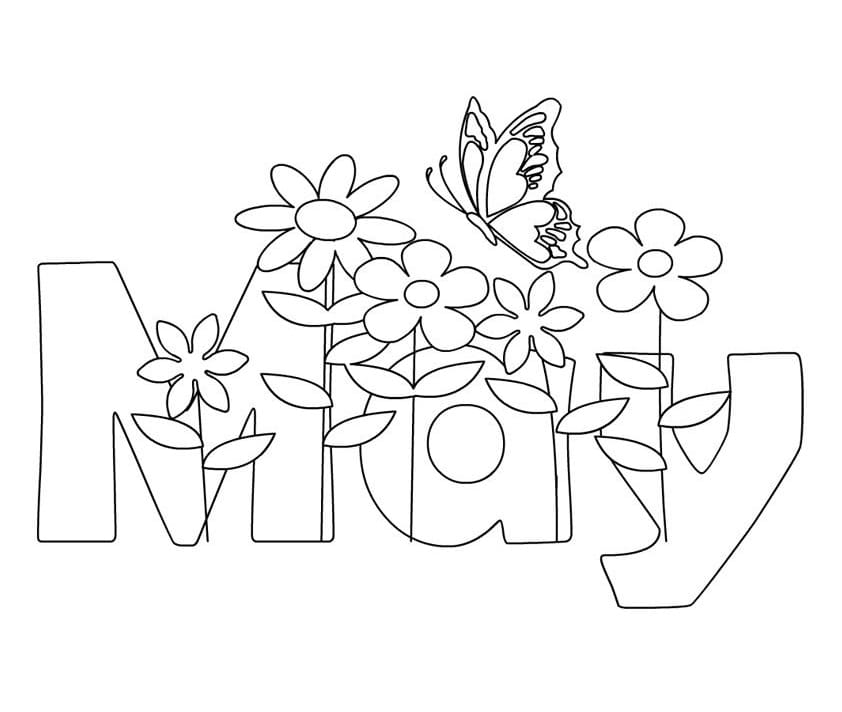 Print May coloring page