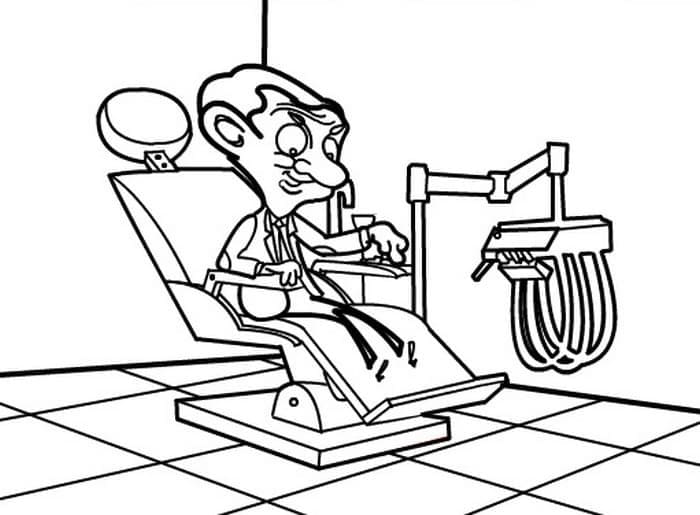 Print Mr Bean coloring page