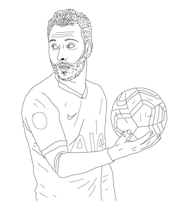 Printable Christian Eriksen coloring page - Download, Print or Color ...