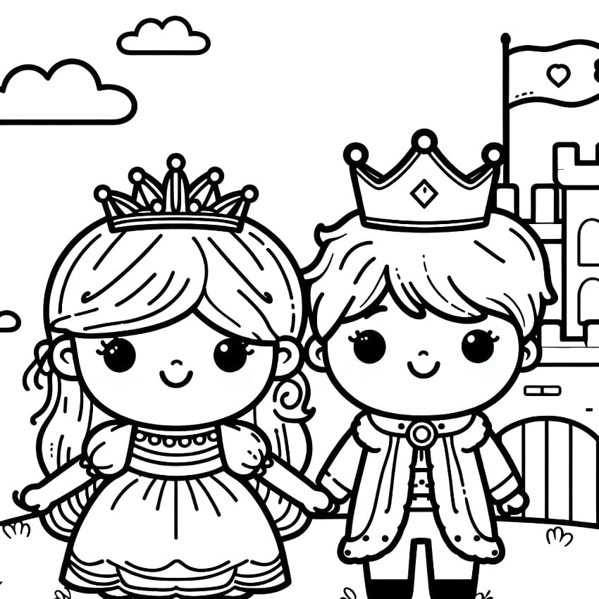 Printable Cute King and Queen