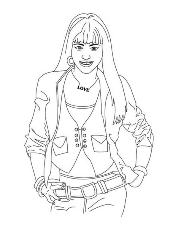 Printable Hannah Montana coloring page