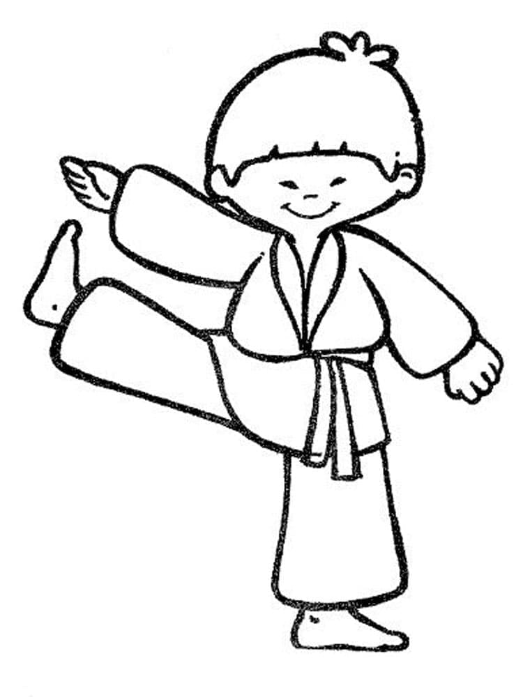 Printable Karate Boy