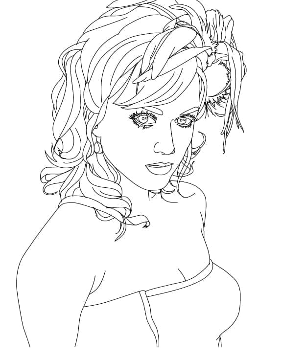 Printable Katy Perry coloring page